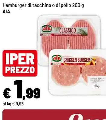 Hamburger di tacchino o di pollo