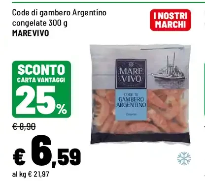 Code di gambero Argentino congelate