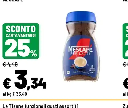 Caffè solubile per latte