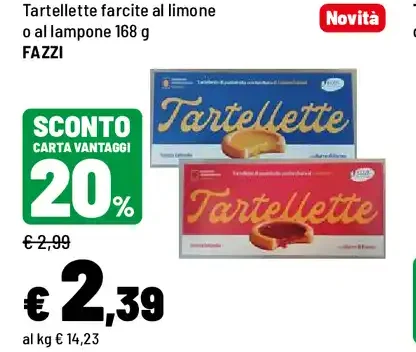 Tartellette farcite al limone o al lampone