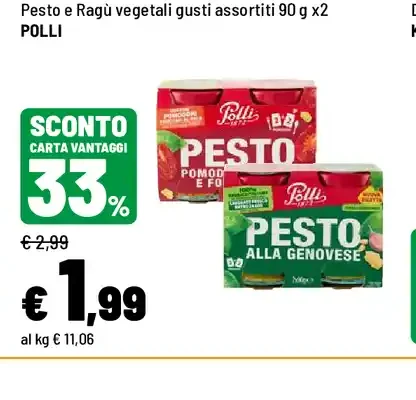 Pesto e ragù vegetali