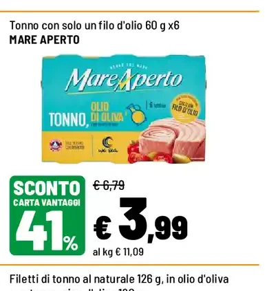Tonno con solo un filo d'olio