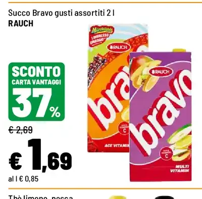 Succo Bravo gusti assortiti Rauch