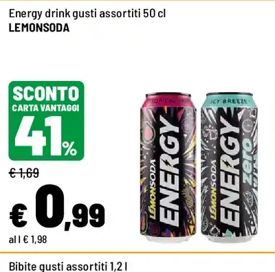 Energy drink gusti assortiti Lemonsoda