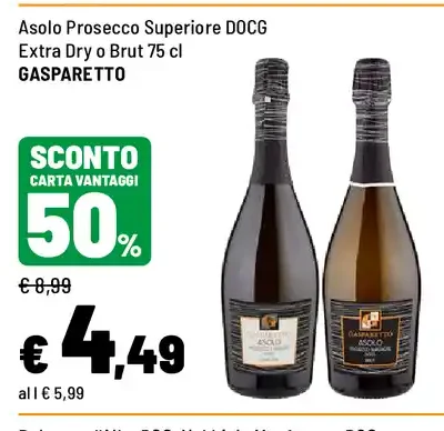 Asolo Prosecco Superiore DOCG Extra Dry o Brut