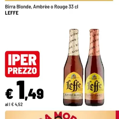 Birra Blonde, Ambrée o Rouge