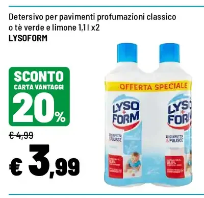 Detersivo pavimenti Lysoform
