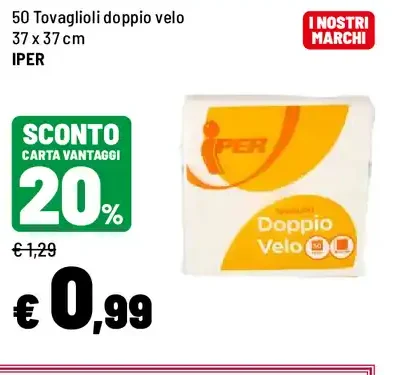 Tovaglioli doppio velo Iper