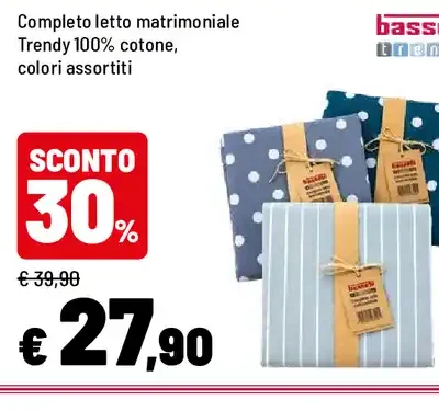 Completo letto matrimoniale Bassetti