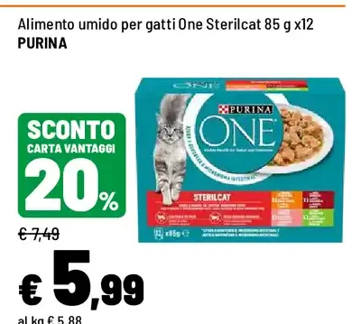 Alimento umido per gatti Purina One Sterilcat