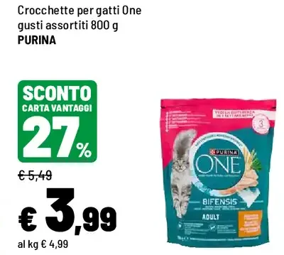 Crocchette Purina One per gatti