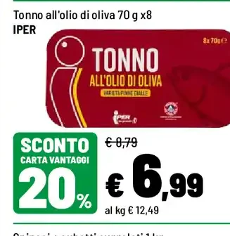 Tonno all'olio di oliva