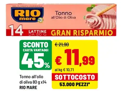 Tonno all'olio di oliva