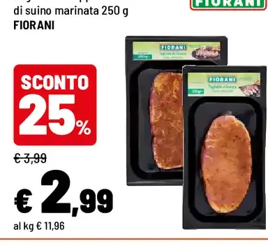 Tagliata di coppa o di lonza di suino