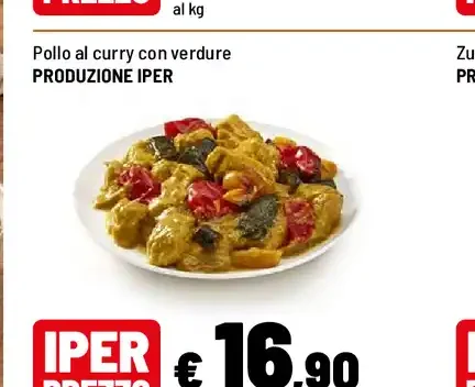 Pollo al curry con verdure