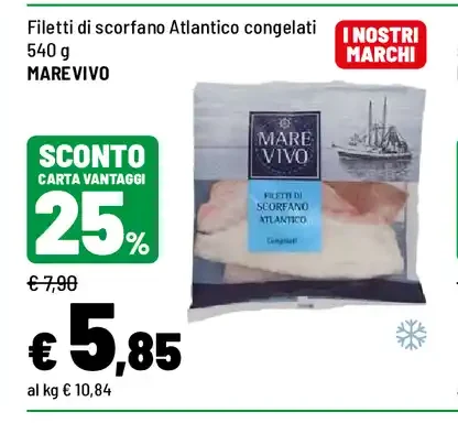 Filetti di scorfano Atlantico congelati