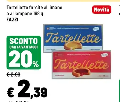 Tartellette farcite al limone o al lampone