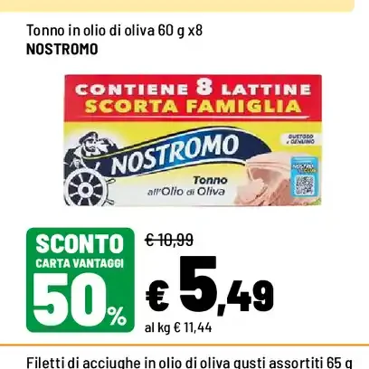 Tonno in olio di oliva Nostromo