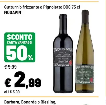 Gutturnio frizzante o Pignoletto DOC