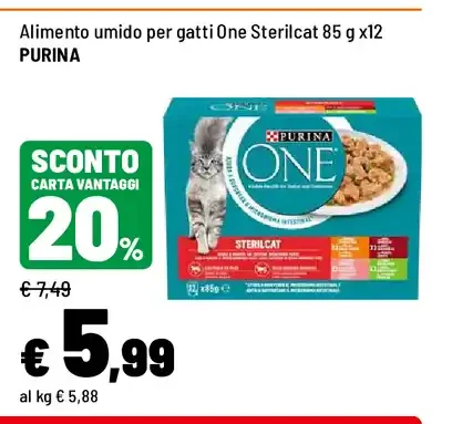 Alimento umido per gatti Purina One Sterilcat
