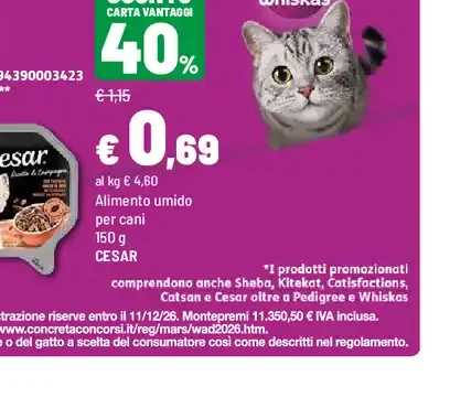 Alimento umido per cani Cesar