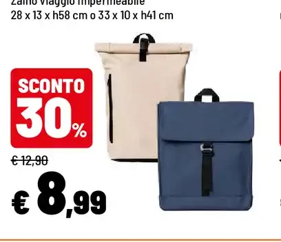 Zaino viaggio impermeabile
