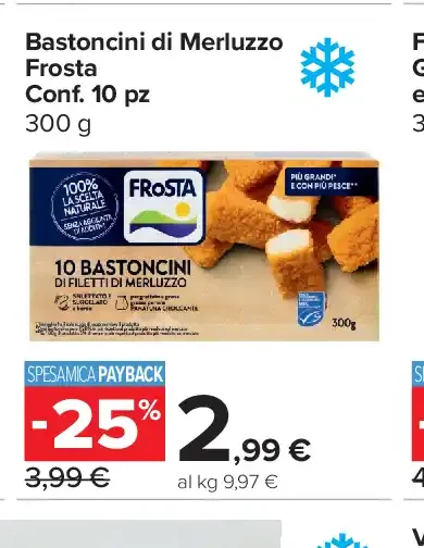 Bastoncini di merluzzo Frosta