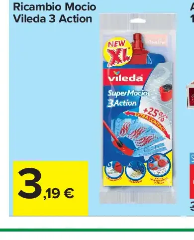 Ricambio mocio Vileda 3 Action