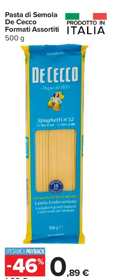 Pasta di Semola De Cecco