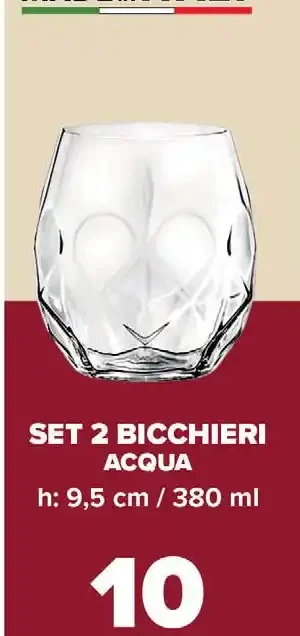 Set 2 bicchieri acqua