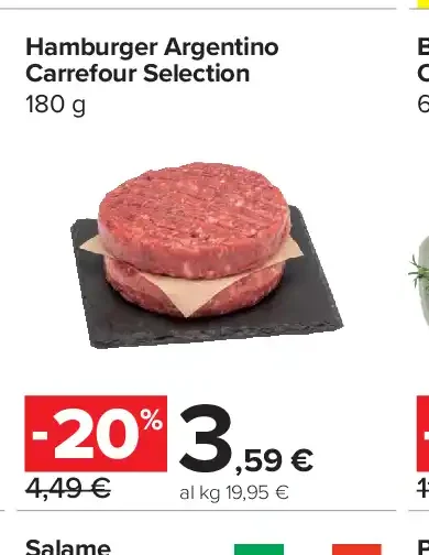 Hamburger argentino Carrefour Selection