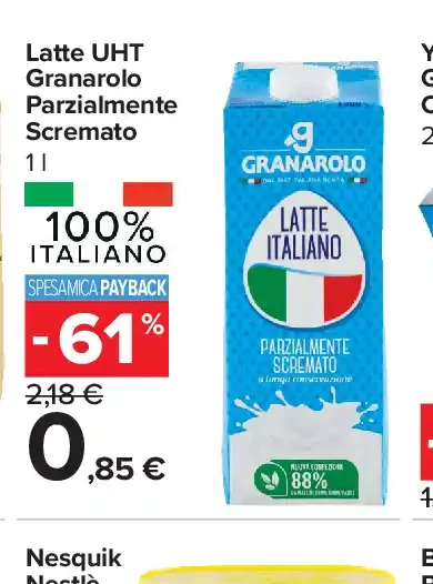 Latte UHT Granarolo parzialmente scremato