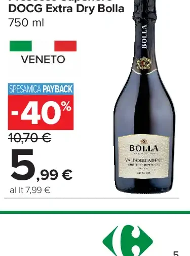 Conegliano Valdobbiadene Prosecco Superiore DOCG Extra Dry Bolla