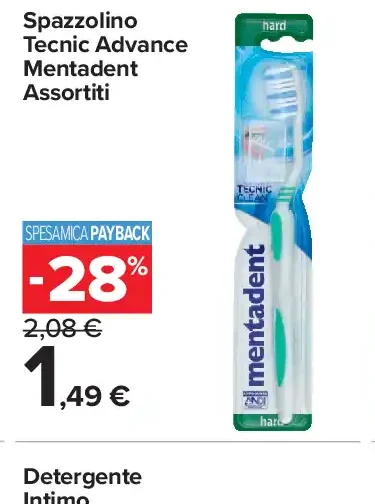 Spazzolino Tecnic Advance Mentadent