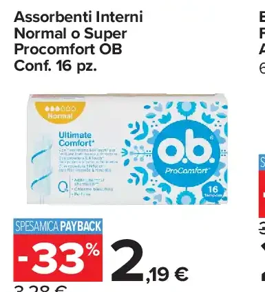 Assorbenti Interni Normal o Super Procomfort OB