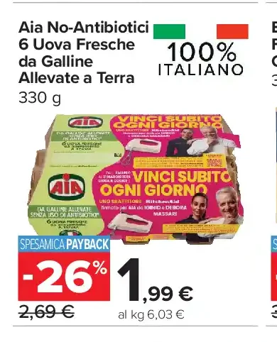 Uova fresche AIA No-Antibiotici