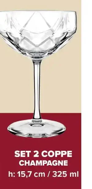 Set 2 coppe champagne RCR Diamonds