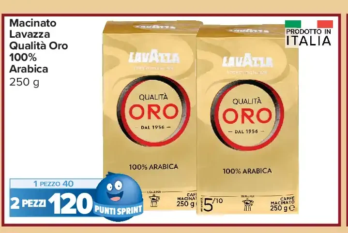 Caffè macinato Lavazza Qualità Oro 250 g