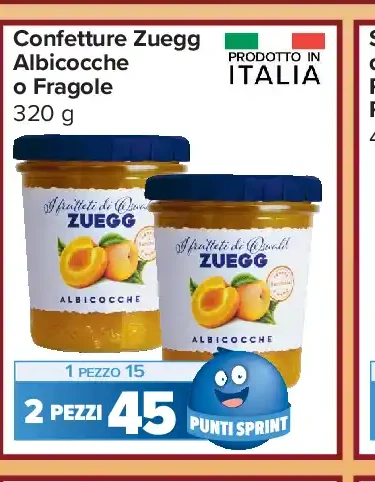 Confetture Zuegg albicocche o fragole 320 g