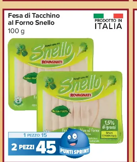 Fesa di tacchino al forno Snello 100 g