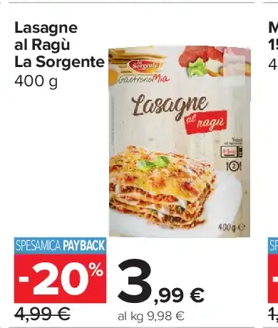 Lasagne al ragù la sorgente
