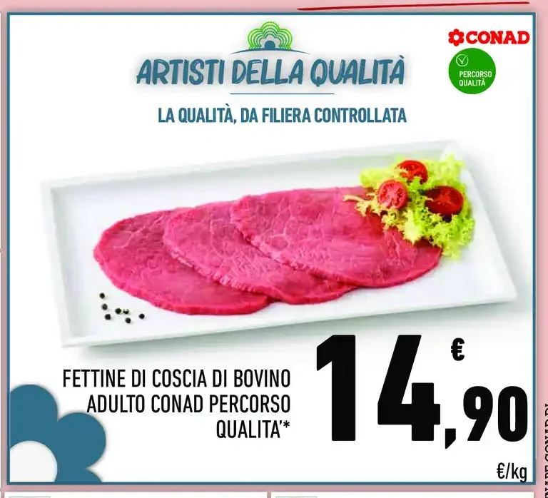 Fettine di coscia di bovino adulto Conad
