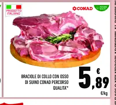 Braciole di collo con osso di suino Conad