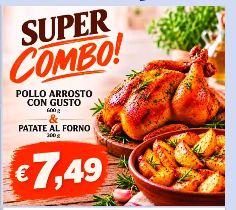 Super combo pollo arrosto e patate al forno