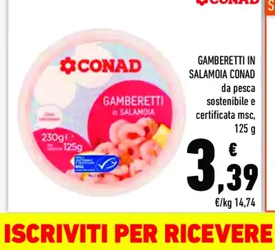 Gamberetti in salamoia Conad