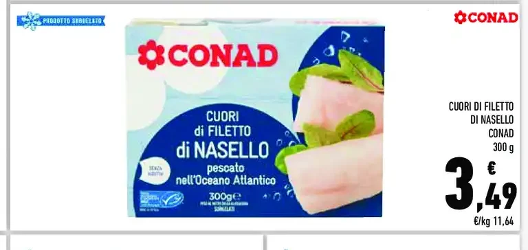 Cuori di filetto di nasello Conad