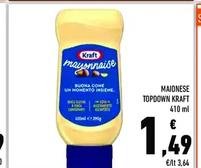 Maionese Topdown Kraft