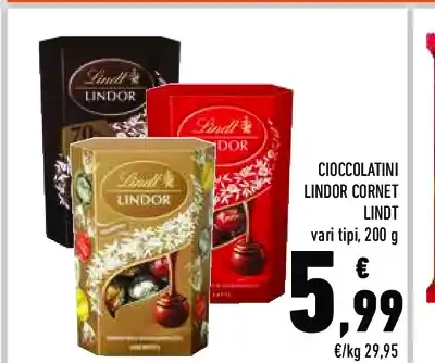 Cioccolatini Lindt Lindor Cornet