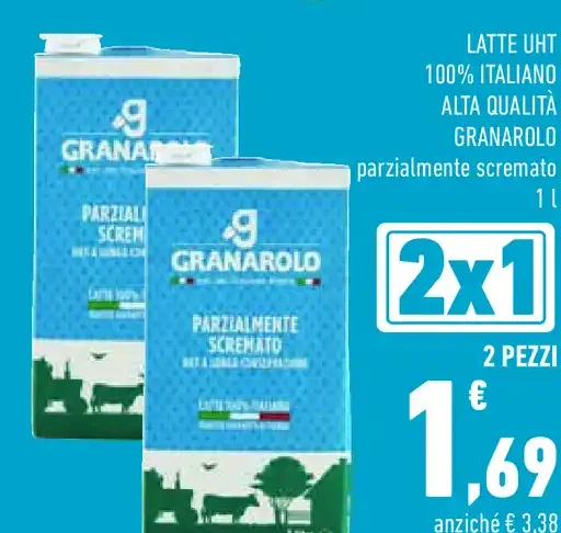 Latte UHT Granarolo parzialmente scremato 1 l