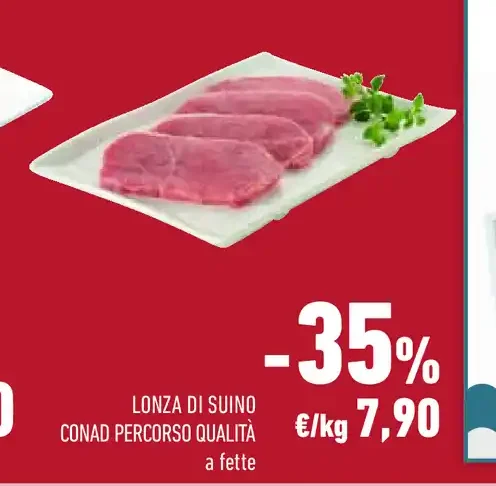 Lonza di suino Conad Percorso Qualità a fette